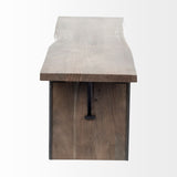 Ledger I 70L x 17W Brown Live-Edge Wooden Dining Bench from Mercana - Luna Furniture