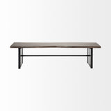 Ledger I 70L x 17W Brown Live-Edge Wooden Dining Bench from Mercana - Luna Furniture