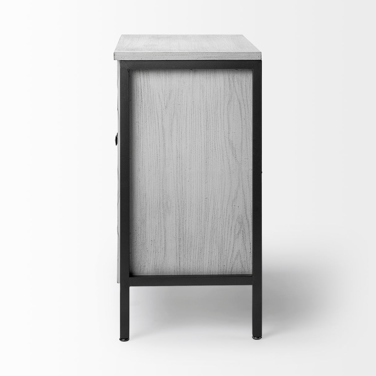 Savannah White Fir Veneer w/ Gray Metal 2-Door Accent Cabinet from Mercana - Luna Furniture