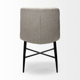 Barrow I Beige Fabric Wrap Black Metal Frame Dining Chair, Set of 2 from Mercana - Luna Furniture