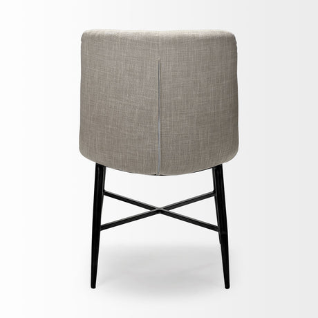 Barrow I Beige Fabric Wrap Black Metal Frame Dining Chair, Set of 2 from Mercana - Luna Furniture