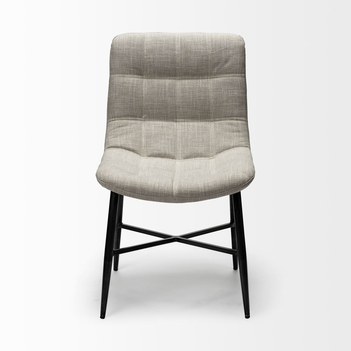 Barrow I Beige Fabric Wrap Black Metal Frame Dining Chair, Set of 2 from Mercana - Luna Furniture