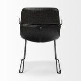 Sawyer II Black Faux-Leather Seat Black Iron Frame Dining Chair from Mercana - Luna Furniture