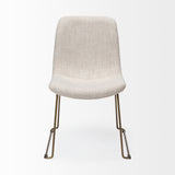Sawyer I Beige Fabric Seat Gold Metal Frame Dining Chair, Set of 2 from Mercana - Luna Furniture