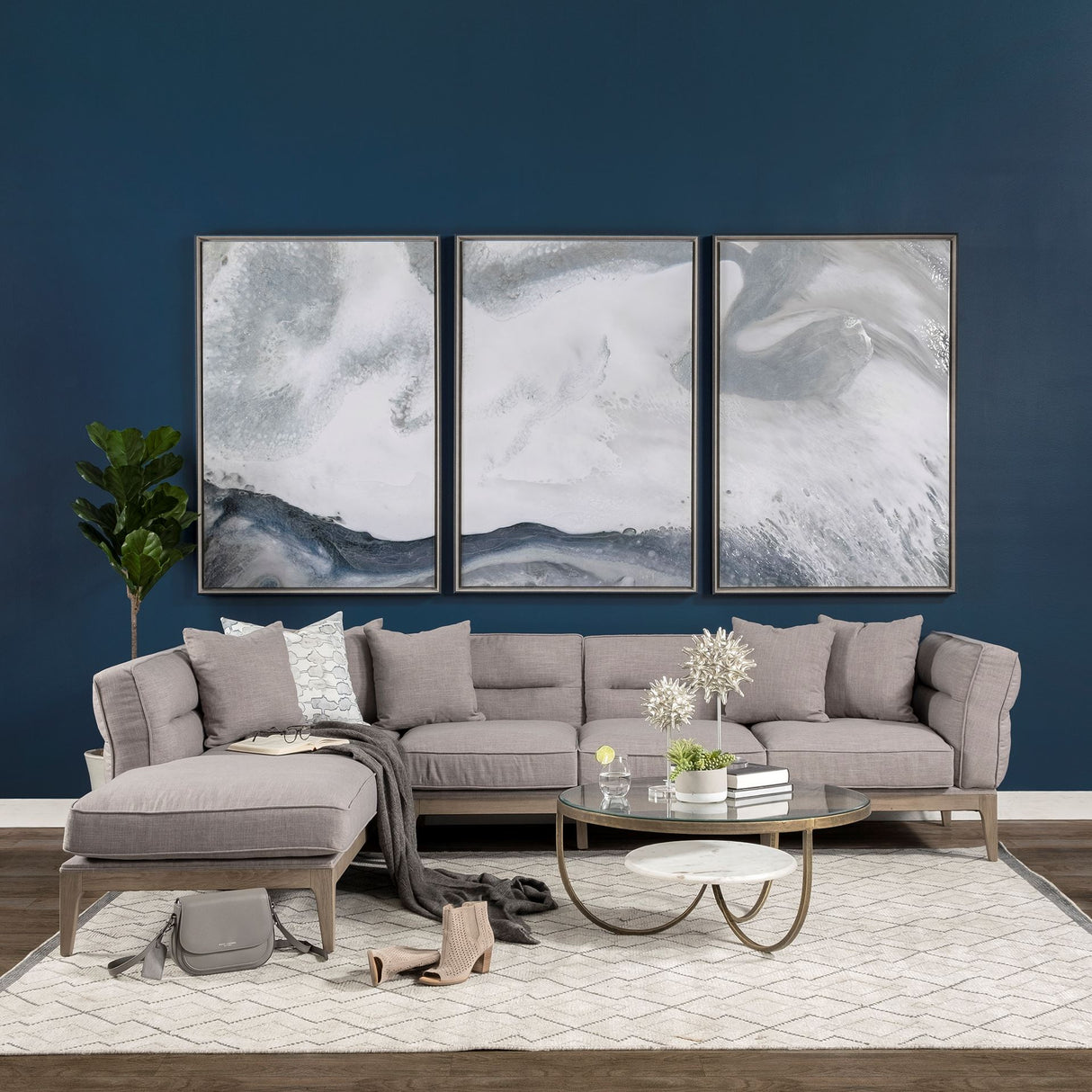 Are One I (Set 3) by Gabrielle Crawford a Hand Embellished Textured Framed Canvas from Mercana - Luna Furniture