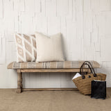 Greenfield II 59L x 14W Patterned Tan Upholstered Wood Frame Accent Bench from Mercana - Luna Furniture