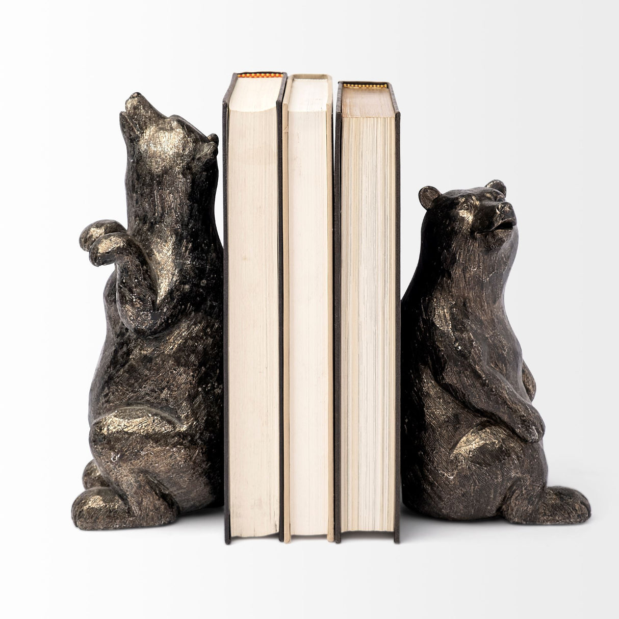 Sleuth (Set of 2) 9L x 8W Grizzly Bear Bookends from Mercana - Luna Furniture