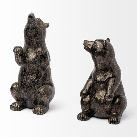 Sleuth (Set of 2) 9L x 8W Grizzly Bear Bookends from Mercana - Luna Furniture