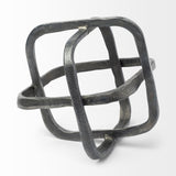 Willem II 9L x 9W Silver Metal Open Cube Decor Object from Mercana - Luna Furniture