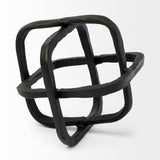 Willem I 9L x 9W Black Metal Open Cube Decor Object from Mercana - Luna Furniture