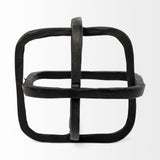 Willem I 9L x 9W Black Metal Open Cube Decor Object from Mercana - Luna Furniture