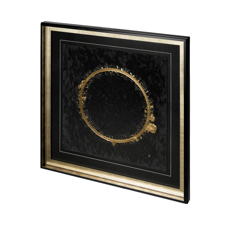 Halo II (Black) by Studio M a handmade Original Framed Artwork under Glass from Mercana - Luna Furniture