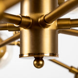 Rudyard Glass Globe and Gold Metal Chandelier from Mercana - Luna Furniture