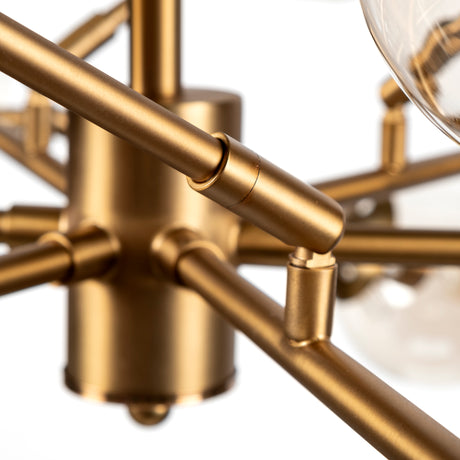 Rudyard Glass Globe and Gold Metal Chandelier from Mercana - Luna Furniture
