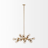 Rudyard Glass Globe and Gold Metal Chandelier from Mercana - Luna Furniture