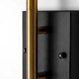 Tremont I 23"L x 5.25"W x 17.5"H Black/Gold Metal Conical Shade Wall Sconce from Mercana - Luna Furniture