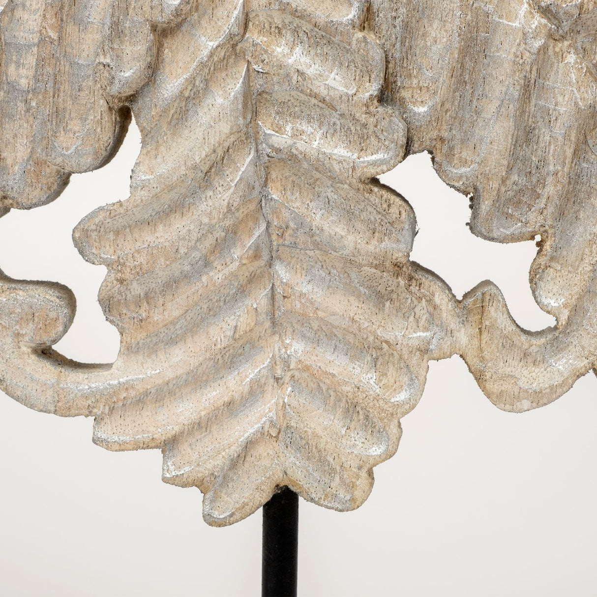Kamara II (Large) 16L x 4W White Washed Wood W/Antiqued Silver Botanical Decorative Object from Mercana - Luna Furniture