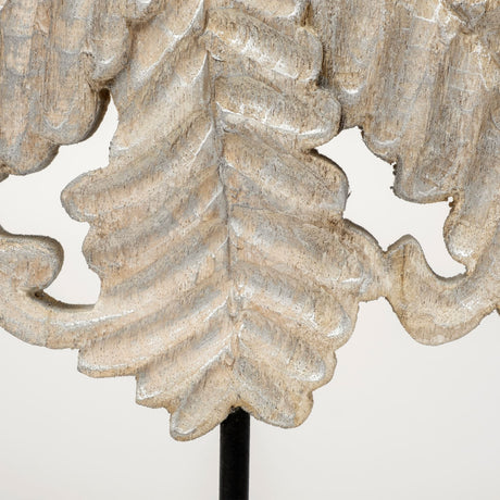 Kamara II (Large) 16L x 4W White Washed Wood W/Antiqued Silver Botanical Decorative Object from Mercana - Luna Furniture