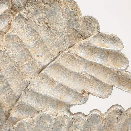 Kamara I (Small) 12L x 4W White Washed Wood W/Antiqued Silver Botanical Decorative Object from Mercana - Luna Furniture