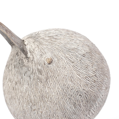 Snipe I 6L x 6W Off-White Resin Bird Ornament W/ Metal Feet from Mercana - Luna Furniture