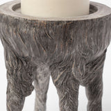Pan Large Gray Ceramic Hoofed Table Candle Holder from Mercana - Luna Furniture