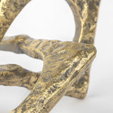 Delaunay I (Large) 10L X9W Gold Hammered Metal Interlinked Patterned from Mercana - Luna Furniture