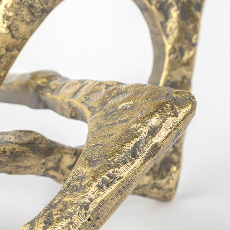 Delaunay I (Large) 10L X9W Gold Hammered Metal Interlinked Patterned from Mercana - Luna Furniture