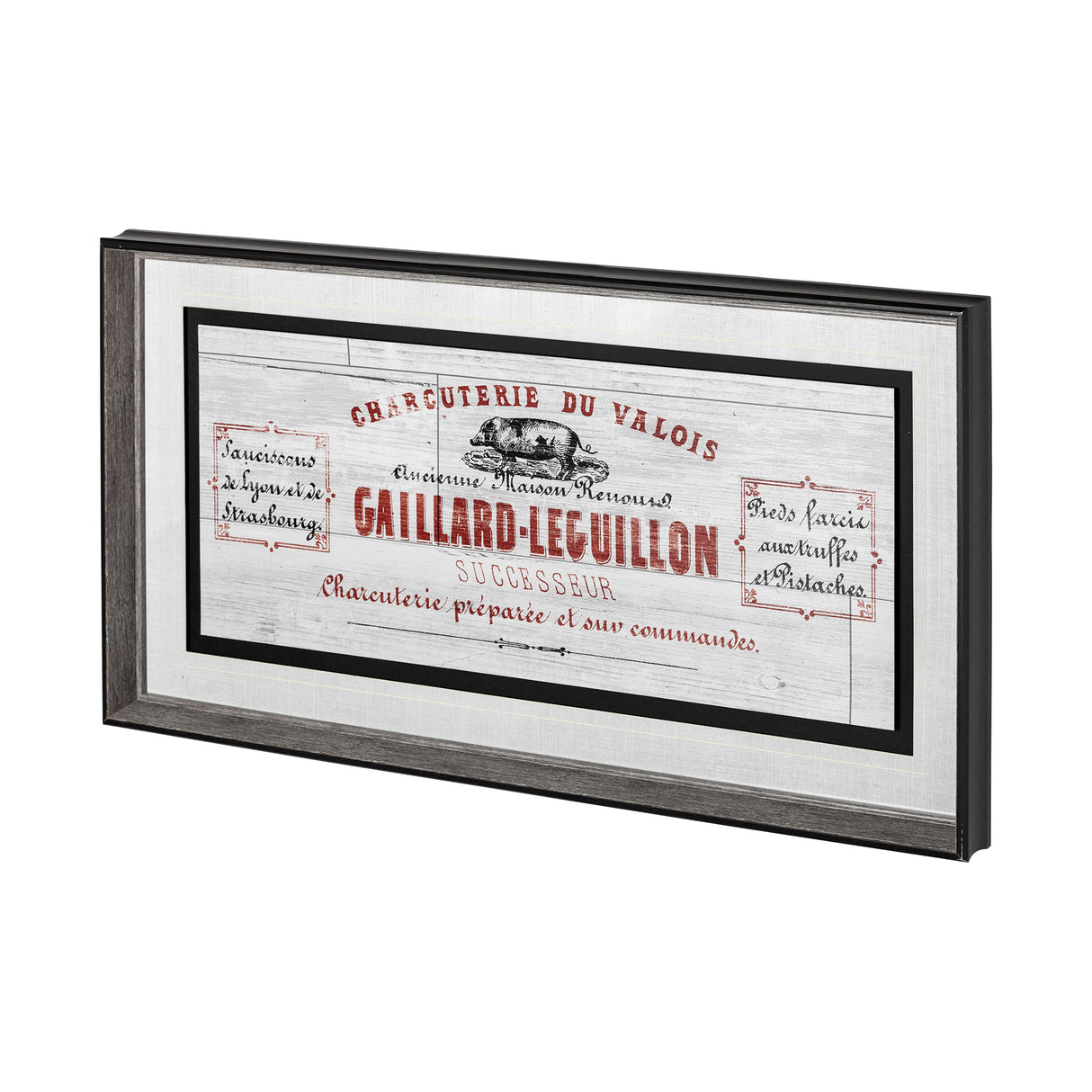 Animal Bill of Sales I Gray Wood Mercana Studio Hand Embellished Framed Art Print Matted under Glass from Mercana - Luna Furniture