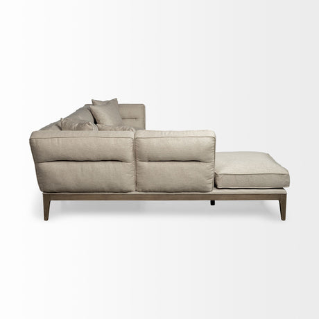 Denali IV 121" Beige Upholstered Wooden Frame Left Four Seater Sectional from Mercana - Luna Furniture