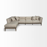 Denali IV 121" Beige Upholstered Wooden Frame Left Four Seater Sectional from Mercana - Luna Furniture