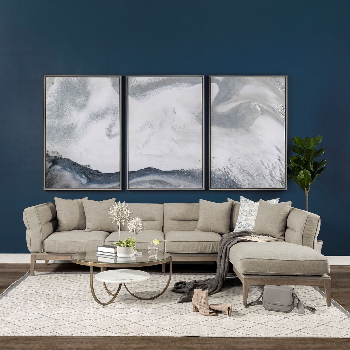 Denali III Beige Upholstered Wooden Frame Sectional from Mercana - Luna Furniture