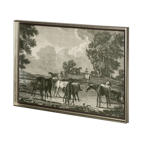 Equestrian Scenes I by Vision Studio a Hand Embellished Textured Framed Art Print Matted under Glass from Mercana - Luna Furniture