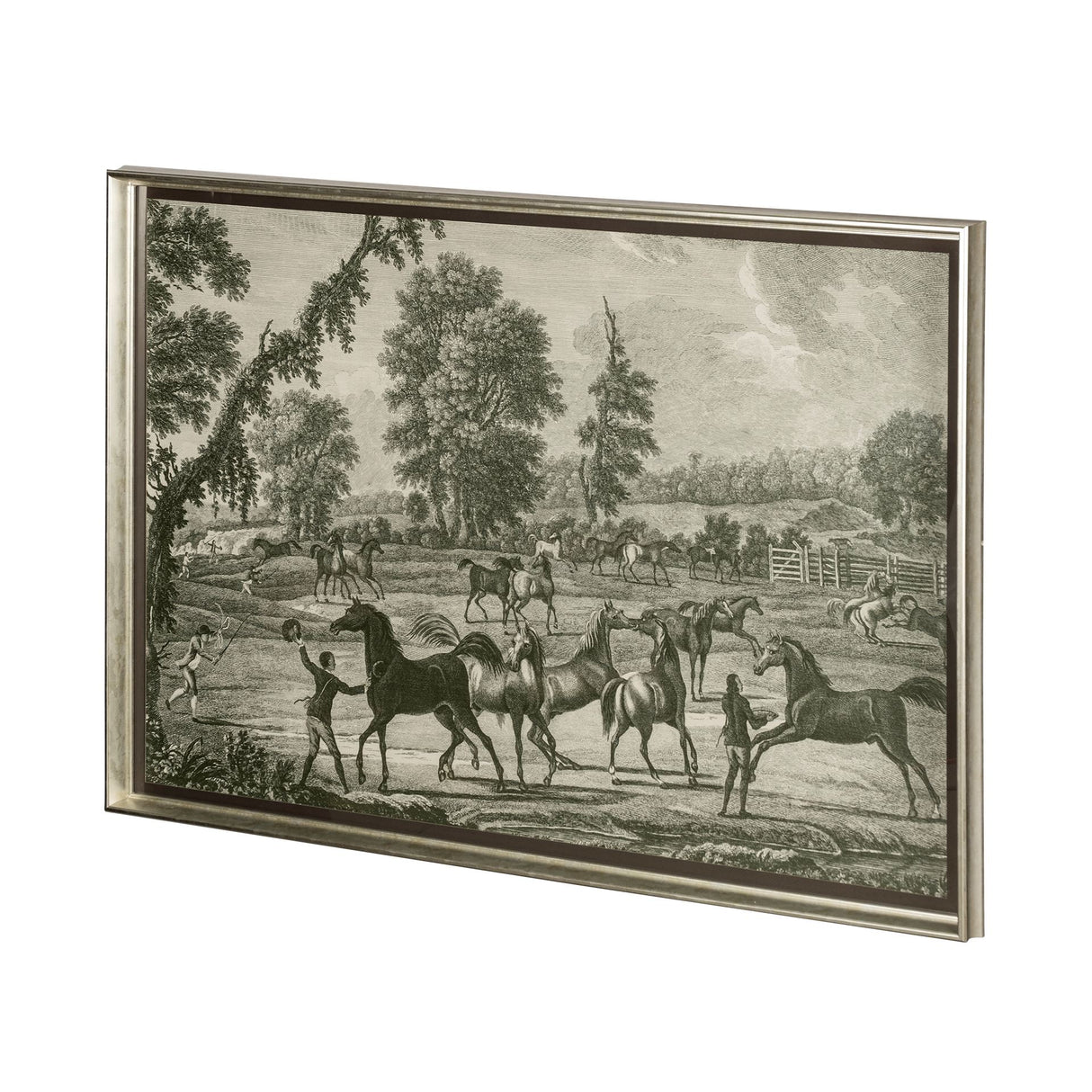Equestrian Scenes III by Vision Studio Hand Embellished Textured Framed Art Print Matted under Glass from Mercana - Luna Furniture