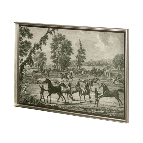 Equestrian Scenes III by Vision Studio Hand Embellished Textured Framed Art Print Matted under Glass from Mercana - Luna Furniture