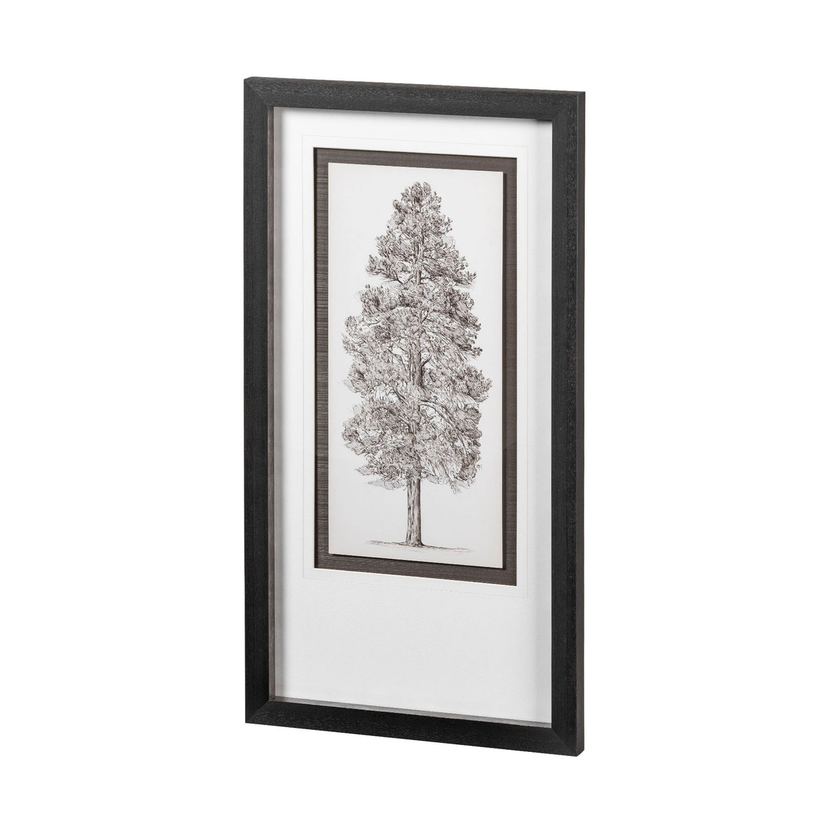 Pacific North West Tree Sketch III Melissa Wang Hand Embellished Framed Art Print Matted under Glass from Mercana - Luna Furniture