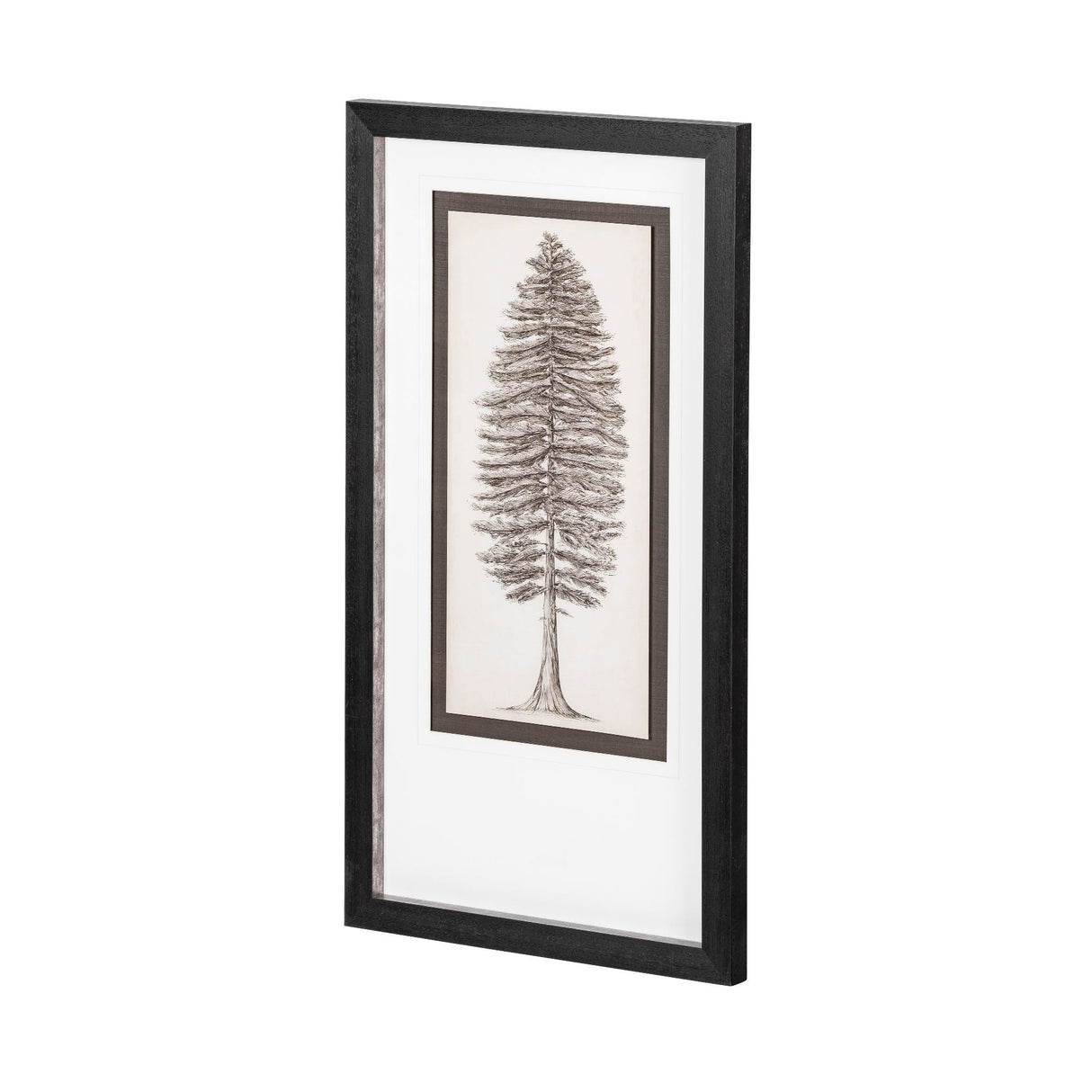 Pacific North West Tree Sketch II Melissa Wang Hand Embellished Framed Art Print Matted under Glass from Mercana - Luna Furniture