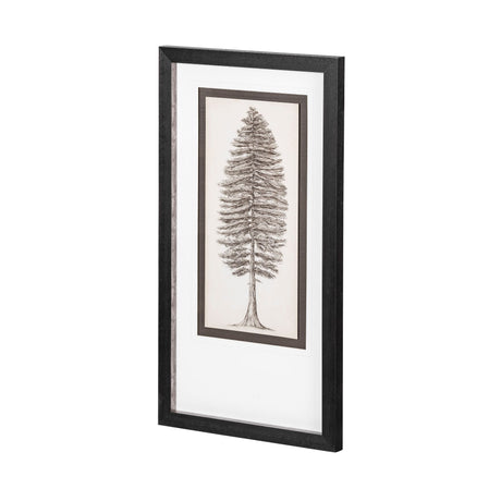 Pacific North West Tree Sketch II Melissa Wang Hand Embellished Framed Art Print Matted under Glass from Mercana - Luna Furniture