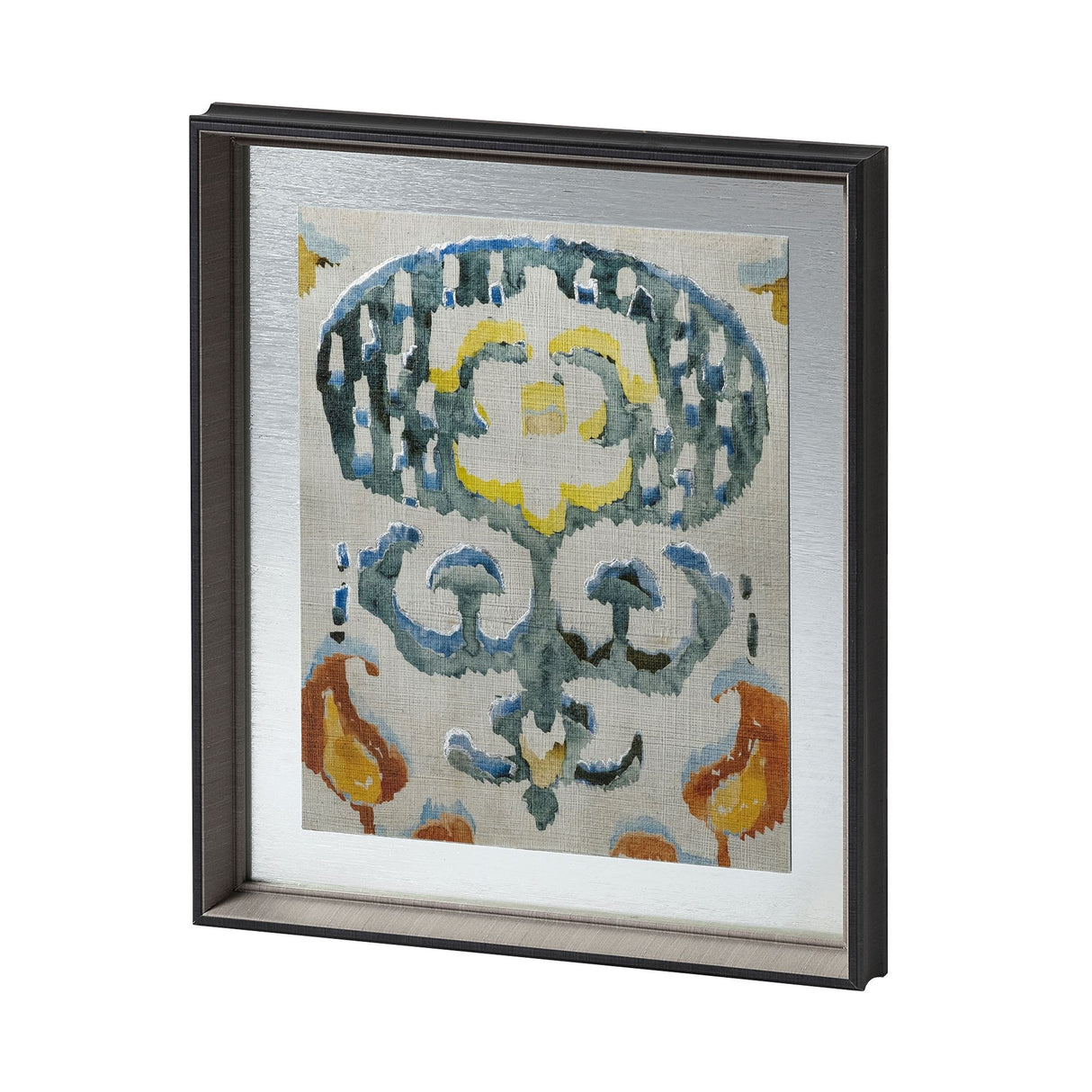 Bohemian Ikat I by Chariklia Zarris a Hand Embellished Textured Framed Art Print Matted under Glass from Mercana - Luna Furniture