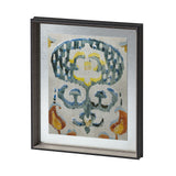 Bohemian Ikat I by Chariklia Zarris a Hand Embellished Textured Framed Art Print Matted under Glass from Mercana - Luna Furniture