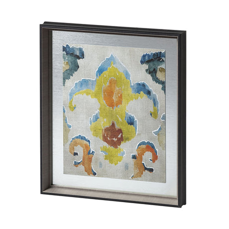 Bohemian Ikat II by Chariklia Zarris a Hand Embellished Textured Framed Art Print Matted under Glass from Mercana - Luna Furniture