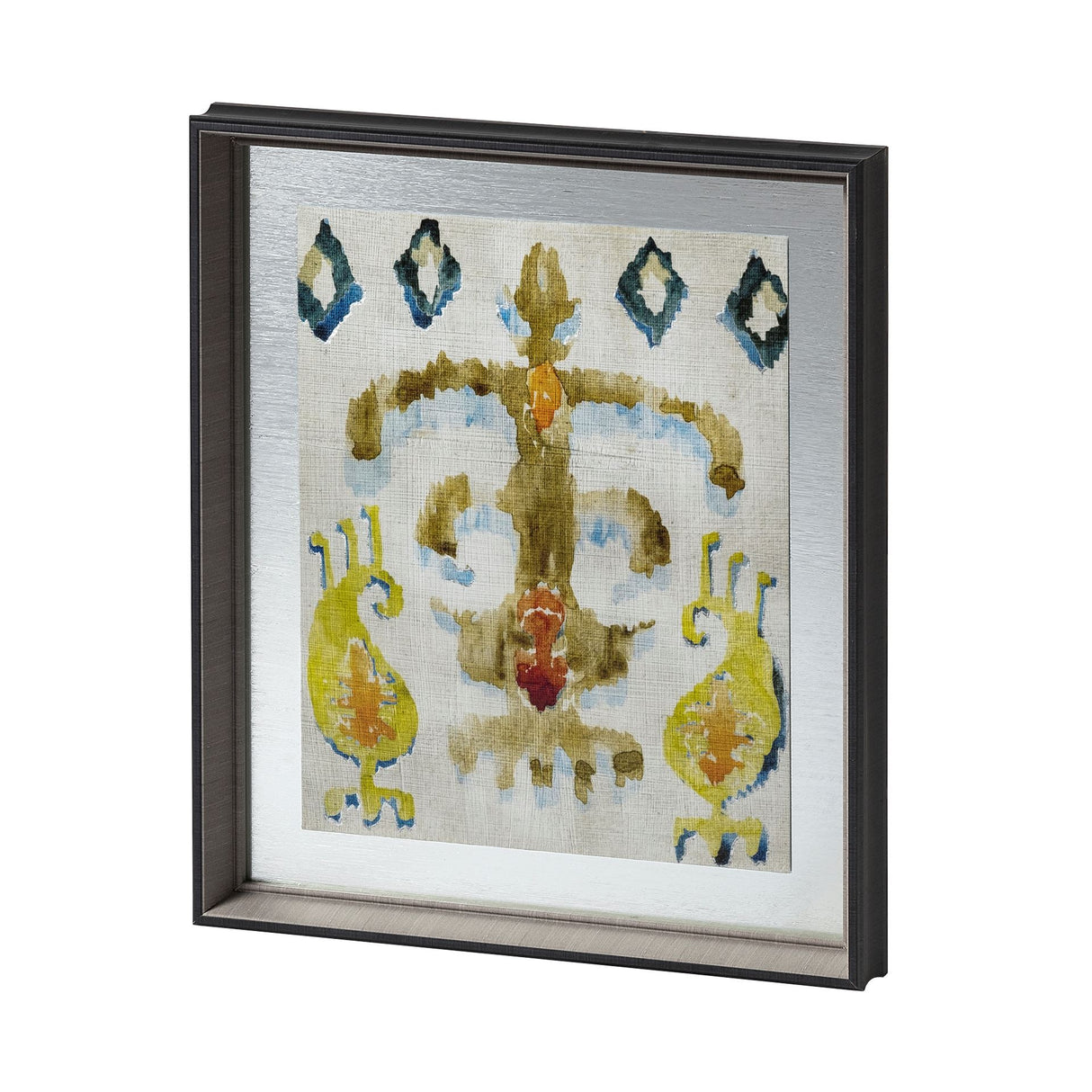 Bohemian Ikat III by Chariklia Zarris Hand Embellished Textured Framed Art Print Matted under Glass from Mercana - Luna Furniture