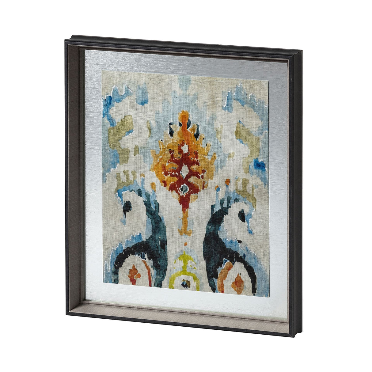 Bohemian Ikat V by Chariklia Zarris a Hand Embellished Textured Framed Art Print Matted under Glass from Mercana - Luna Furniture
