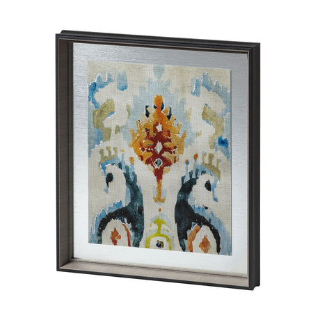 Bohemian Ikat V by Chariklia Zarris a Hand Embellished Textured Framed Art Print Matted under Glass from Mercana - Luna Furniture