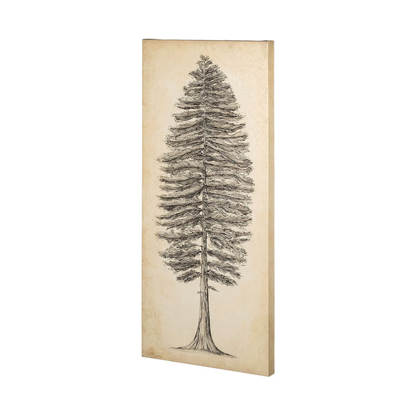 Pacific North West Tree Sketch II by Melissa Wang a Hand Embellished Textured Canvas