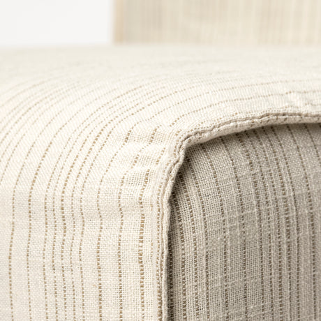Damon Fully Upholstered Cream-Toned Fabric Dining Chair on Casters, Set of 2 from Mercana - Luna Furniture