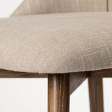 Ronald I Cream Fabric Wrap Brown Wooden Base Dining Chair, Set of 2 from Mercana - Luna Furniture