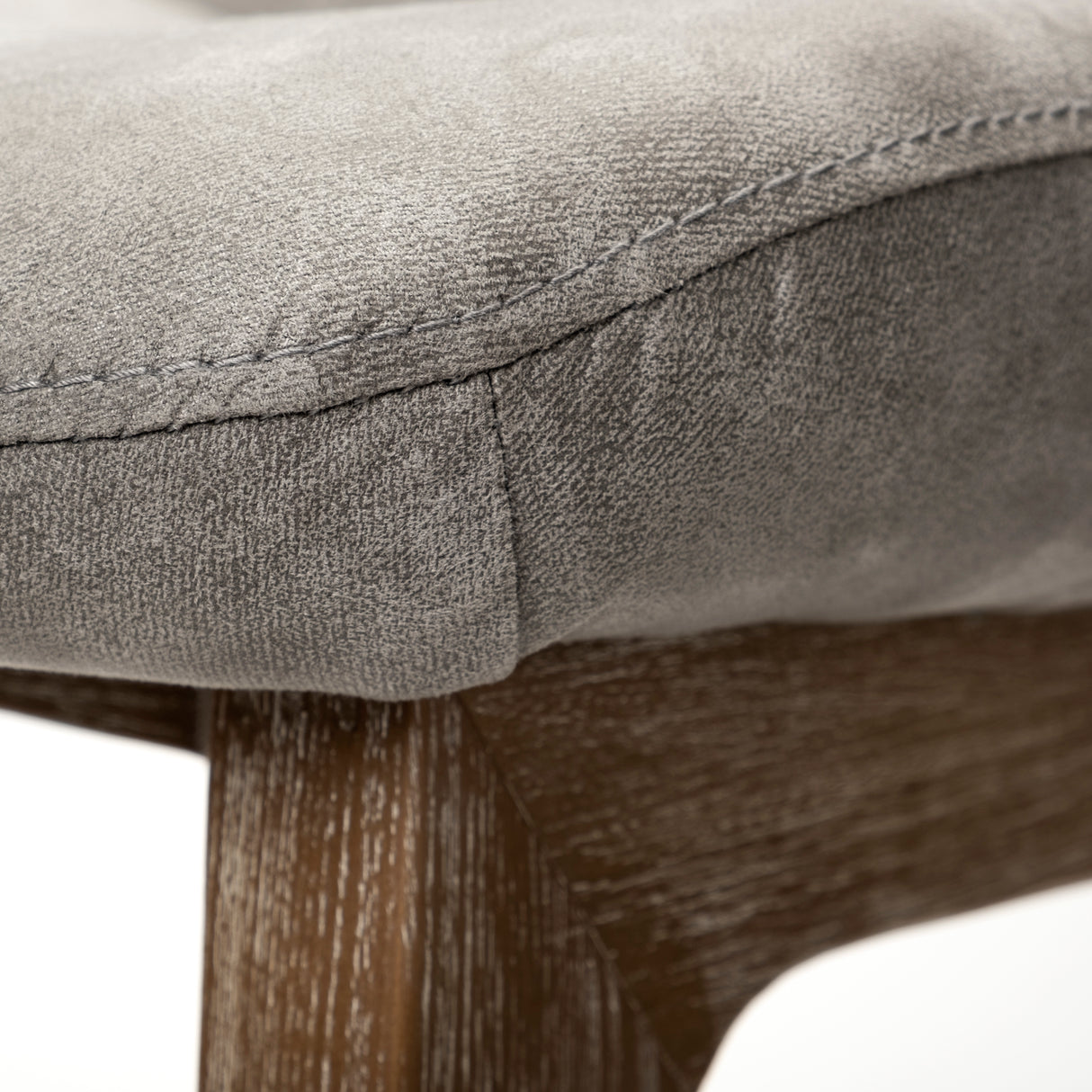 David Grey Fabric Wrap Medium Brown Wood Base Dining Chair, Set of 2 from Mercana - Luna Furniture