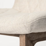 David Diamond Tuffed Cream Fabric Wrap Brown Wood Base Dining Chair, Set of 2 from Mercana - Luna Furniture