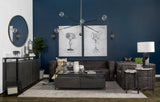 Lucas III (Set of 2) 15L x 15W; 12L x 12W White Marble W/Black Iron Frame Accent Tables from Mercana - Luna Furniture