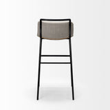 Kavalan 33.5" Total Height Beige Upholstered Seat Gray Metal Frame Counter Stool from Mercana - Luna Furniture